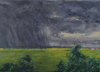 Schweres Wetter II, Öl auf Leinwand, 42 x 30 cm, 2021